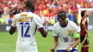 Randal Kolo Muani has revealed he couldn't see anything after trying on Kylian Mbappe 's face mask as he defended the captain's poor form.